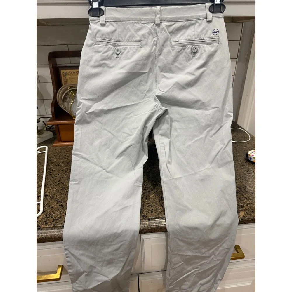 Vineyard Vines Performance On-The-Go Pants Kids 14 Grey Chino Stretch Boys
